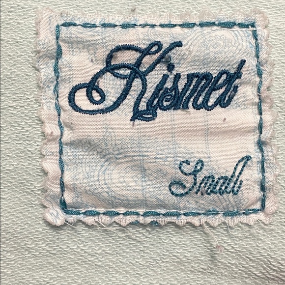 Kismet Early 2000s Y2K Baby Blue Cropped Hooded Zip-Up Jacket - Picture 11 of 11